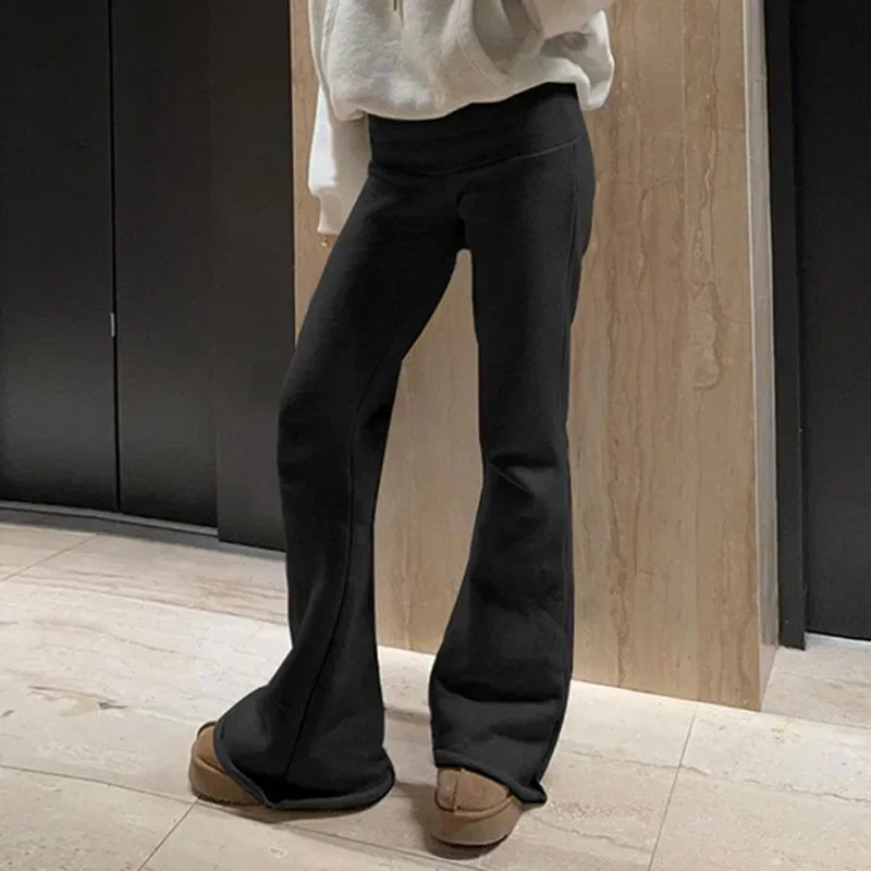 Sexy Grund Solide Flare Hosen