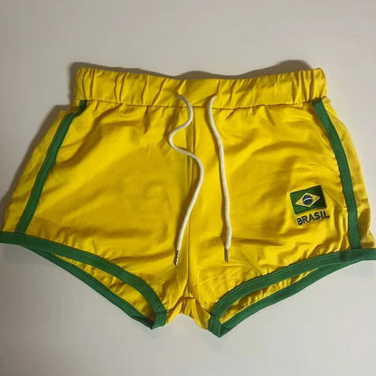 2-teiliges Set Sexy Mode Ärmelloses Crop Top Casual Kordelzug Shorts