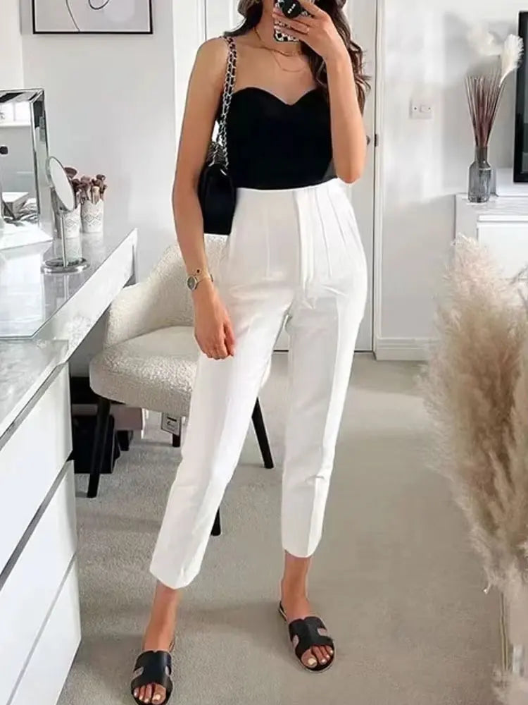 Hohe Taille Feste Hosen für Frauen
