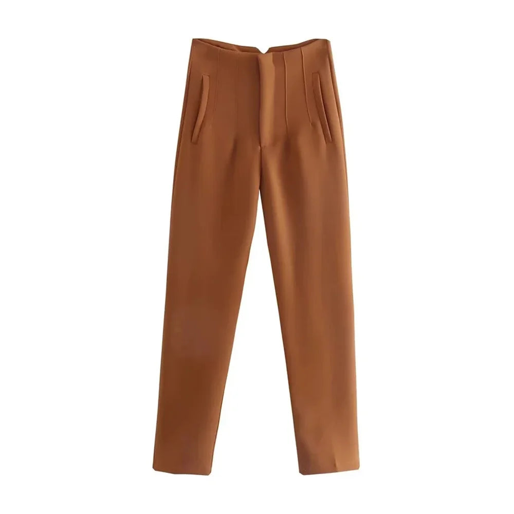 Hohe Taille Feste Hosen für Frauen