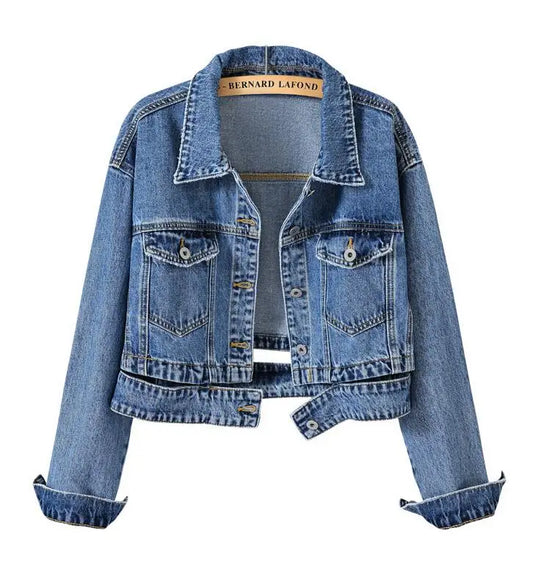 Chic Denim Jacke mit schwarzem Revers™