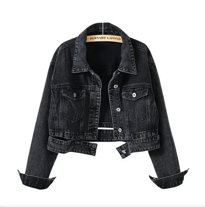 Chic Denim Jacke mit schwarzem Revers™