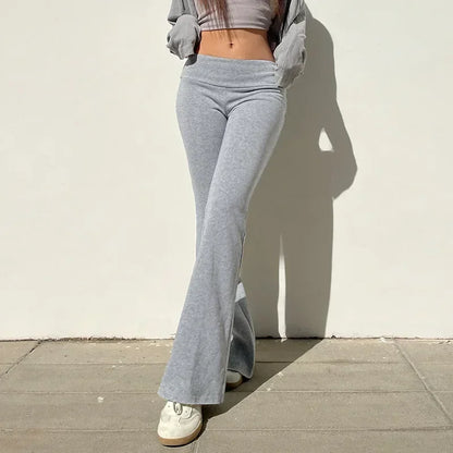 Sexy Grund Solide Flare Hosen