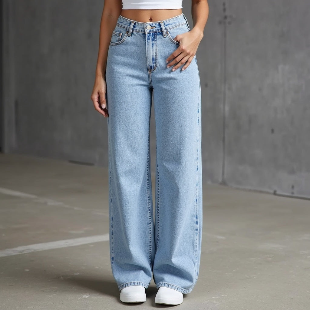 Chic Hochtaillierte Jeans mit Stickerei™