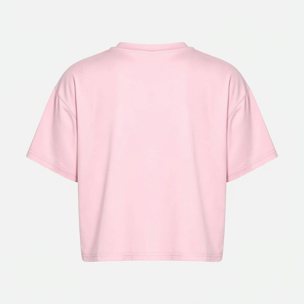 Frauen Crop Tops Casual Weibliche Rosa Crop Tops T-shirt