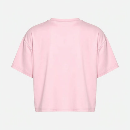 Frauen Crop Tops Casual Weibliche Rosa Crop Tops T-shirt