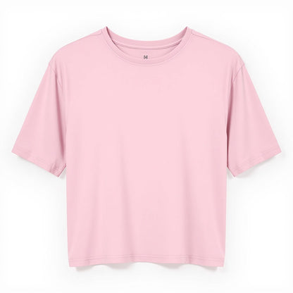 Frauen Crop Tops Casual Weibliche Rosa Crop Tops T-shirt