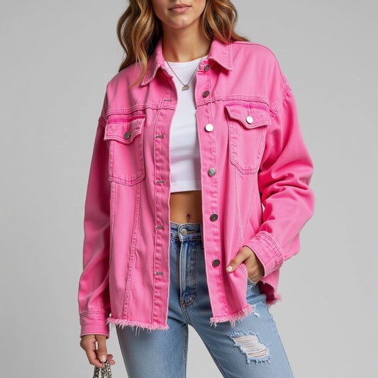 Denim Jacke Frauen Frühling Herbst Hemd